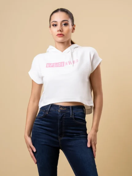 Ladies  Printed Tee with Hoodie
