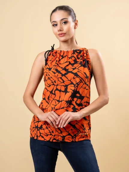 Sleeveless Printed Top