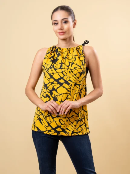Sleeveless Printed Top
