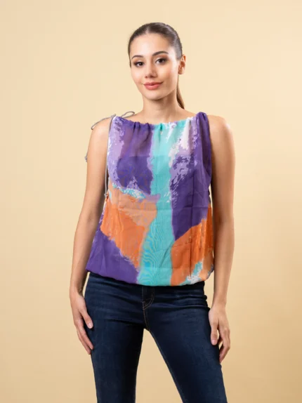 Sleeveless Printed Top